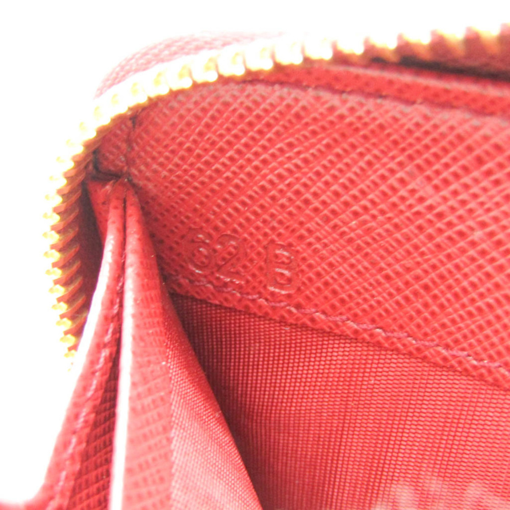 Prada Saffiano SHINE 1ML506 Women's Leather Long Wallet (bi-fold) Red Color - Picture 10 of 11